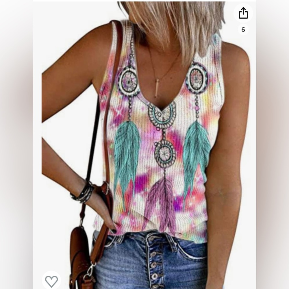 New colorful tank top never worn.